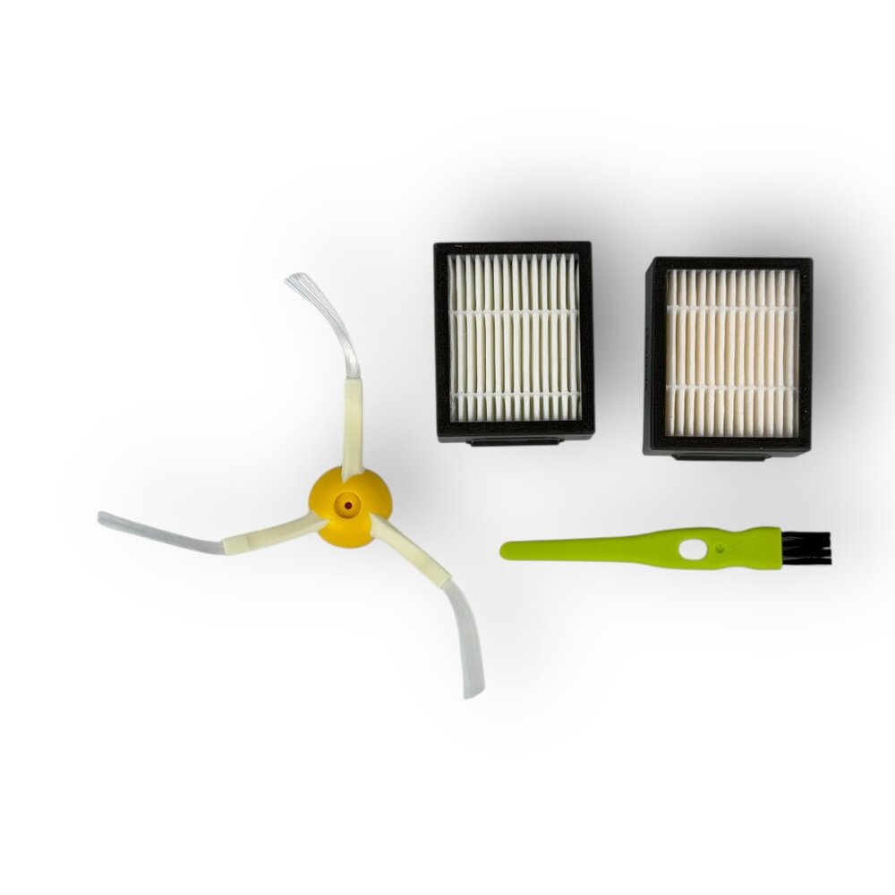 Roomba 2 Filters + 3-Arm Side Brush + Cleaning Tool Replacement Parts Kit